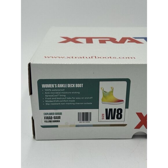 XTRATUF Women's Ankle Deck Boot Yellow Aurora New In Box Size 8 - Picture 8 of 8